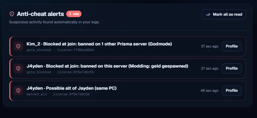 A new account on the same PC, and kept out at join